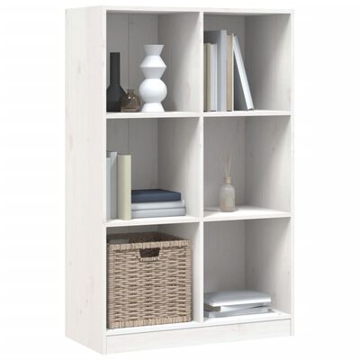 vidaXL Bookcase White 70x33x110 cm Solid Wood Pine