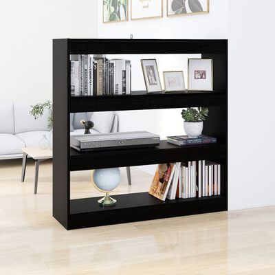 vidaXL Book Cabinet/Room Divider Black 100x30x103 cm