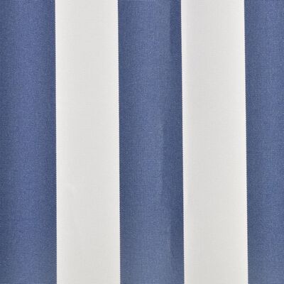 vidaXL Awning Top Sunshade Canvas Blue & White 4 x 3 m