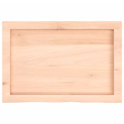 vidaXL Table Top 60x40x(2-4) cm Untreated Solid Wood Oak