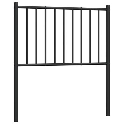 vidaXL Metal Headboard Black 75 cm