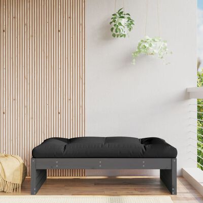 vidaXL Garden Footstool Grey 120x80 cm Solid Wood Pine