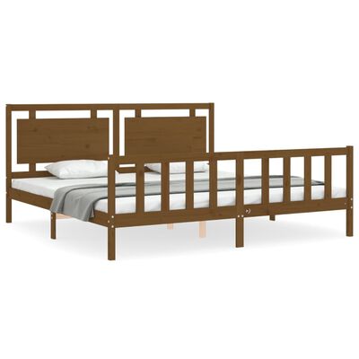 vidaXL Bed Frame without Mattress Honey Brown 200x200 cm Solid Wood Pine