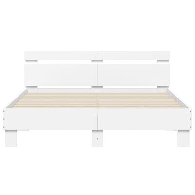 vidaXL Bed Frame without Mattress White 140x190 cm