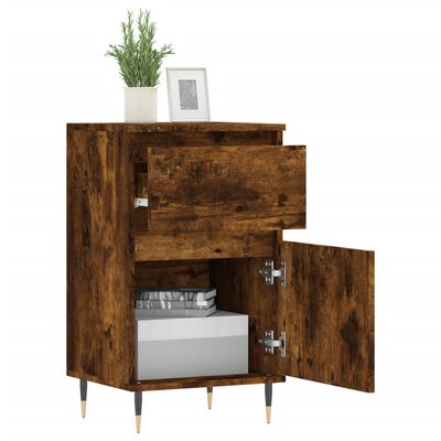 vidaXL Sideboards 2 pcs Smoked Oak 40x35x70 cm Engineered Wood