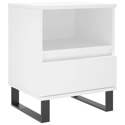 vidaXL Bedside Cabinets 2 pcs White 40x35x50 cm Engineered Wood