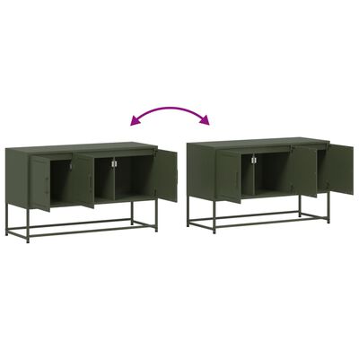 vidaXL TV Cabinet Olive Green 100.5x39x60.5 cm Steel