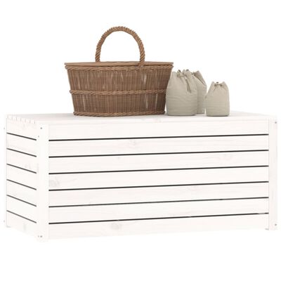 vidaXL Garden Box White 101x50.5x46.5 cm Solid Wood Pine