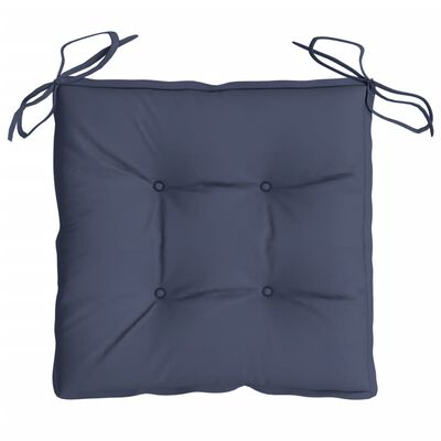 vidaXL Chair Cushions 2 pcs Navy Blue 40x40x7 cm Oxford Fabric