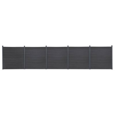 vidaXL Fence Panel Set Grey 872x186 cm WPC