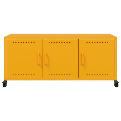 vidaXL TV Cabinet Mustard Yellow 100.5x39x43.5 cm Steel