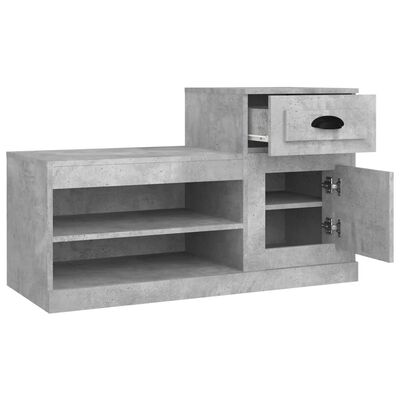 vidaXL Shoe Cabinet Concrete Grey 100x42x60 cm Engineered Wood