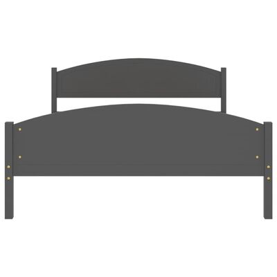 vidaXL Bed Frame without Mattress Dark Grey Solid Pine Wood 160x200 cm