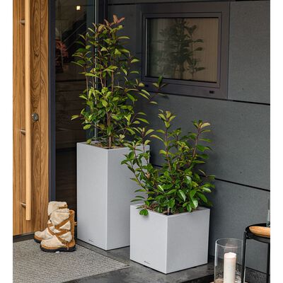 LECHUZA Planter CANTO Stone 40 High ALL-IN-ONE Stone Grey