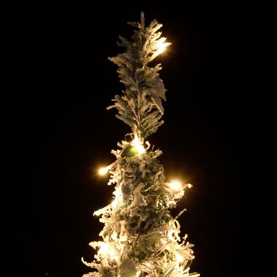 vidaXL Artificial Christmas Tree Pop-up Flocked Snow 50 LEDs 120 cm