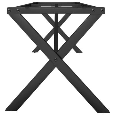 vidaXL Coffee Table Legs X-Frame 140x30x43 cm Cast Iron