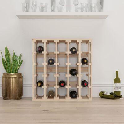 vidaXL Wine Rack 58.5x33x60.5 cm Solid Wood Pine