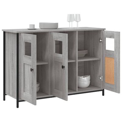 vidaXL Sideboard Grey Sonoma 100x35x70 cm Engineered Wood