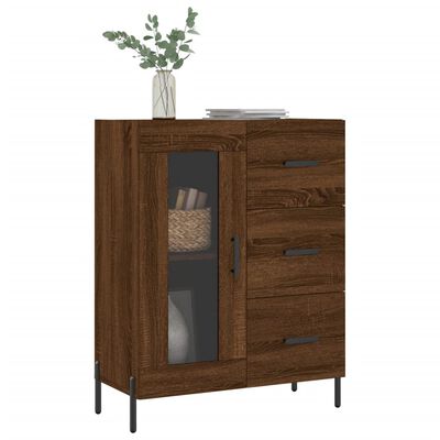 vidaXL Sideboard Brown Oak 69.5x34x90 cm Engineered Wood