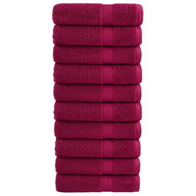 vidaXL Premium Hand Towels SOLUND 10pcs Bordeaux 50x100cm 600gsm