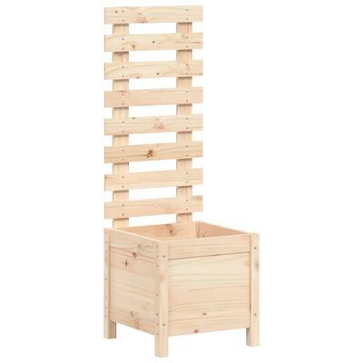 vidaXL Garden Planter with Rack 39x39.5x114 cm Solid Wood Pine