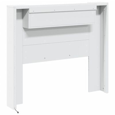 vidaXL Headboard Cabinet with LED White 120x16.5x103.5 cm