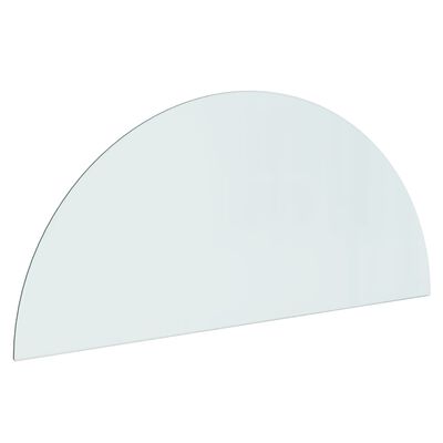 vidaXL Fireplace Glass Plate Half Round 1200x500 mm