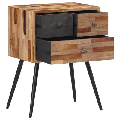 vidaXL Bedside Cabinet 47x31.5x60 cm Solid Wood Teak