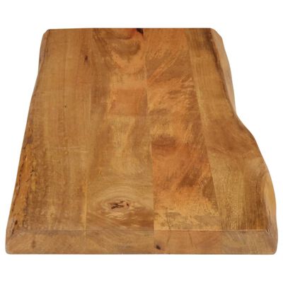 vidaXL Table Top 120x40x3.8 cm Live Edge Solid Wood Mango