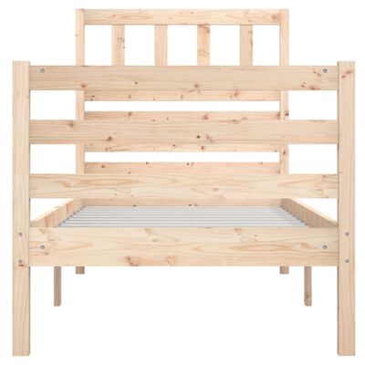 vidaXL Bed Frame without Mattress 75x190 cm Small Single Solid Wood