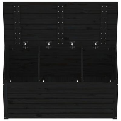 vidaXL Garden Box Black 101x50.5x46.5 cm Solid Wood Pine