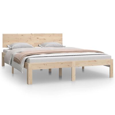 vidaXL Bed Frame without Mattress Solid Wood Pine 140x200 cm