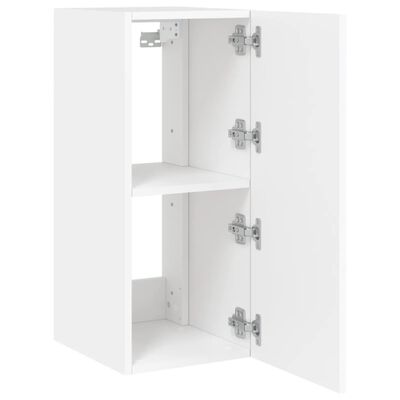 vidaXL TV Wall Cabinets with LED Lights 2 pcs White 30.5x35x70 cm