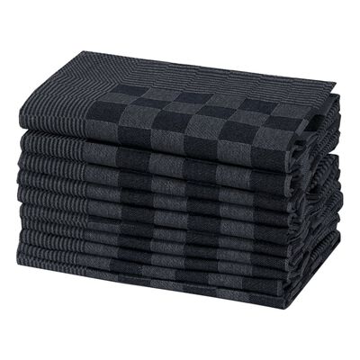 vidaXL Kitchen Towels 20 pcs Black and Grey 50x70 cm Cotton