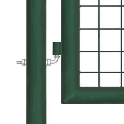 vidaXL Garden Gate Steel 350x100 cm Green