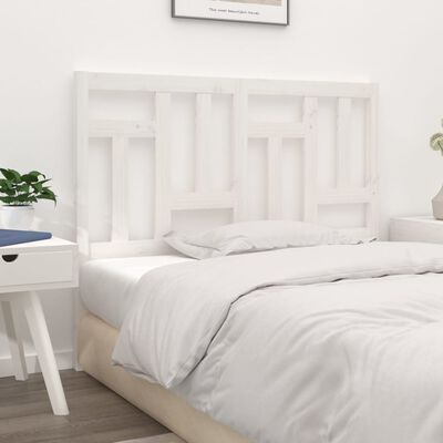 vidaXL Bed Headboard White 125.5x4x100 cm Solid Wood Pine