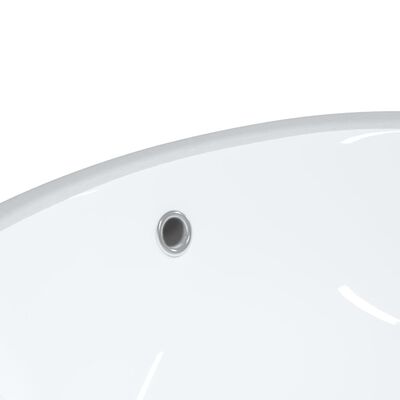 vidaXL Bathroom Sink White 38.5x33.5x19 cm Oval Ceramic