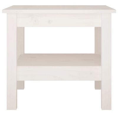 vidaXL Coffee Table White 45x45x40 cm Solid Wood Pine