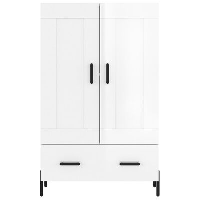 vidaXL Highboard High Gloss White 69.5x31x115 cm Engineered Wood