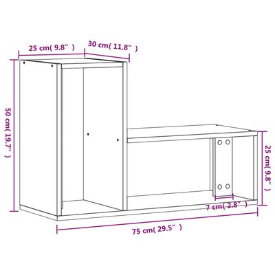 vidaXL TV Cabinets 2 pcs Grey Sonoma 75x30x50 cm Engineered Wood