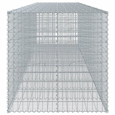 vidaXL Gabion Basket with Cover 550x100x100 cm Galvanised Iron