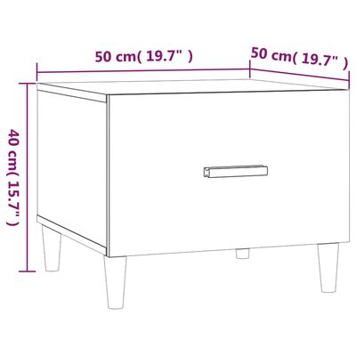 vidaXL Coffee Tables 2 pcs Brown Oak 50x50x40 cm Engineered Wood