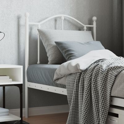 vidaXL Metal Headboard White 75 cm