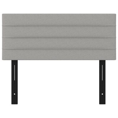 vidaXL Headboard Light Grey 100x5x78/88 cm Fabric