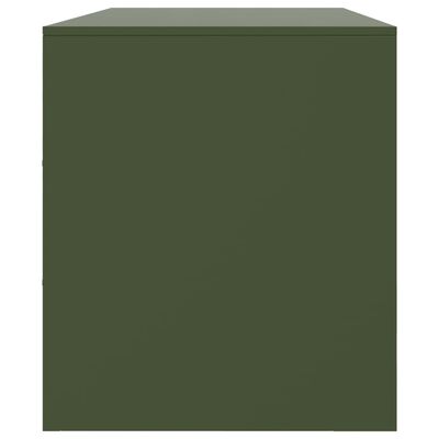 vidaXL TV Cabinet Olive Green 99x39x44 cm Steel