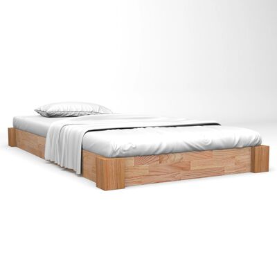 vidaXL Bed Frame without Mattress Solid Oak Wood 140x200 cm