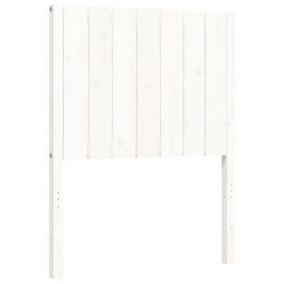 vidaXL Bed Frame without Mattress White Small Single Solid Wood Pine