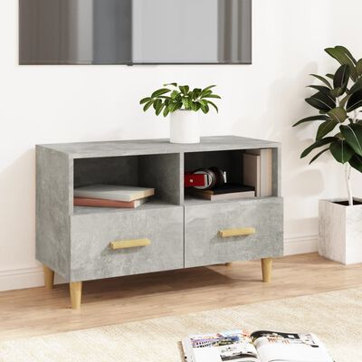 vidaXL TV Cabinet Concrete Grey 80x36x50 cm Engineered Wood