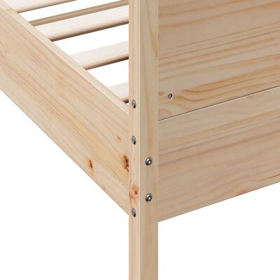 vidaXL Bed Frame without Mattress 120x190 cm Small Double Solid Wood Pine