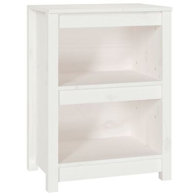 vidaXL Book Cabinet White 50x35x68 cm Solid Wood Pine